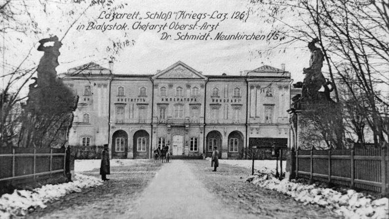 Pałac Branickich jako szpital wojskowy, 1915-1918.