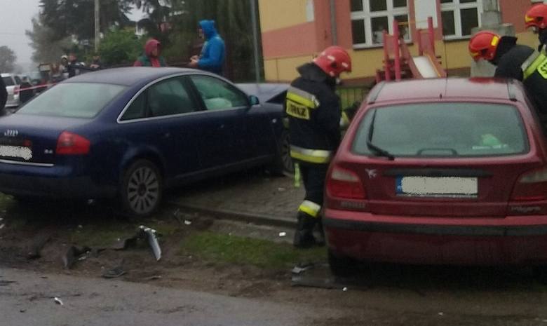 Wypadek w Woli Soleckiej Drugiej koło Lipska. Zderzenie
