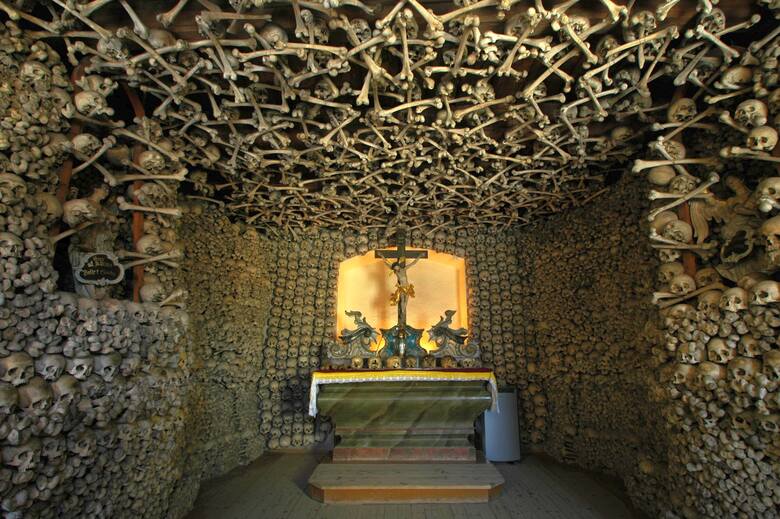 To jedyna taka nekropolia w Polsce. Powstała z inicjatywy księdza, który w XVIII wieku odkrył kości żołnierzy poległych w wojnie. Zabezpieczył, oczyścił