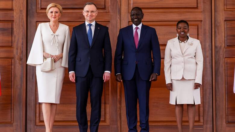 Prezydent Andrzej Duda z małżonką przybył do Kenii. Spotkał się tam ze swoim odpowiednikiem oraz jego małżonką