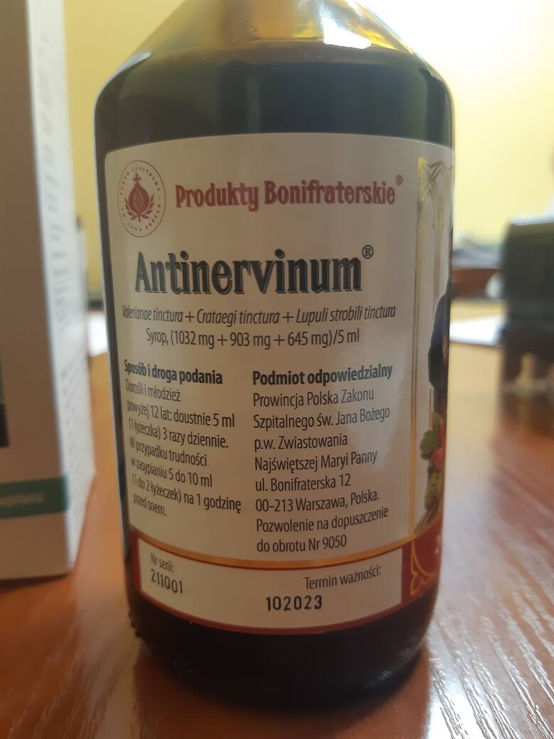 Antinervinum – opakowanie