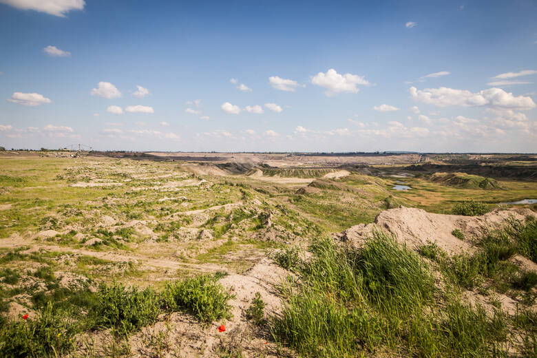 Teren poodkrywkowy kopalni Jóźwin IIB w pobliżu Kleczewa