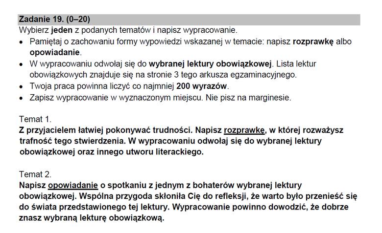 Sprawdź arkusz i odpowiedzi do egzaminu ósmoklasisty z języka polskiego 2022