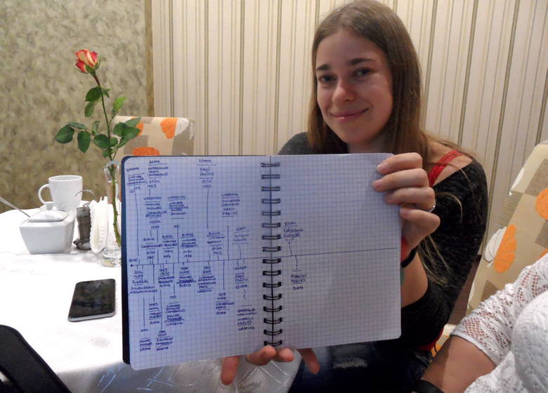 Megan Hughes ze Szkocji, wnuczka Katarzyny Ambrosius, już rysuje drzewo genealogiczne swojej rodziny, której korzenie są także w Polsce, w Grudziądzu