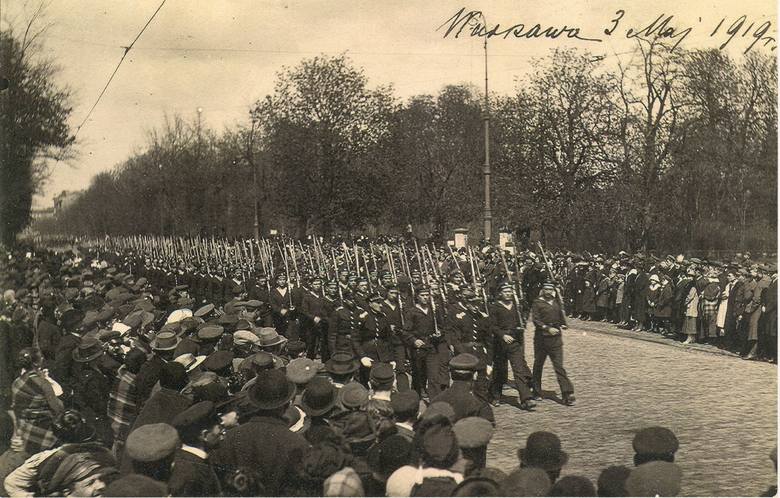 Defilada I Batalionu Morskiego, Warszawa, 3.05. 1919