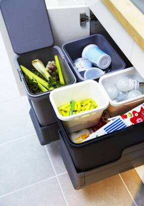 Domowy system sortowania odpadów