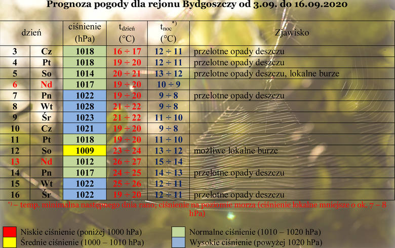 Prognoza pogody na wrzesień - Bydgoszcz. Więcej słońca, mniej chmur od niedzieli [3-16.09]