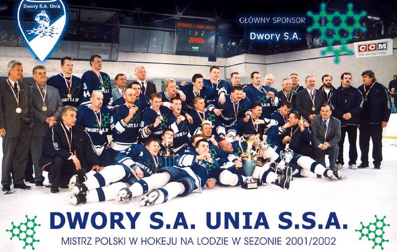 Mistrzowska drużyna Dworów Unii w 2002 roku z szóstym tytułem po zwycięstwie nad GKS Katowice