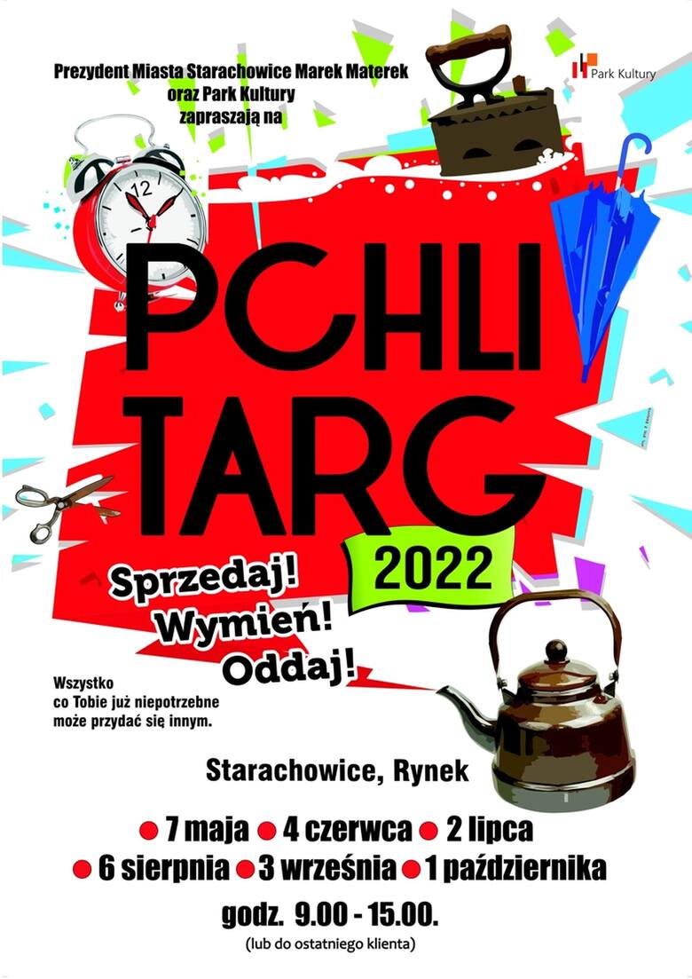 Plakat tegorocznej edycji Pchlego Targu w Starachowicach
