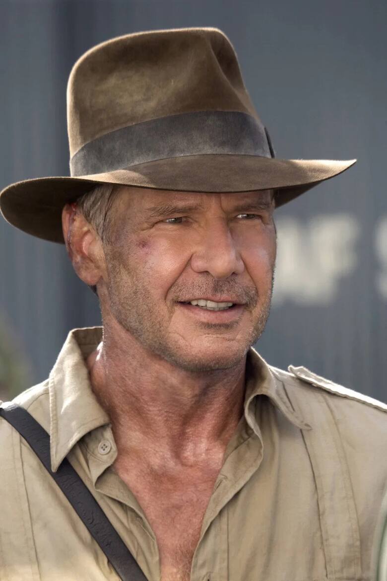 Harrison Ford w filmie "Indiana Jones i Królestwo Kryształowej Czaszki" z 2008 roku