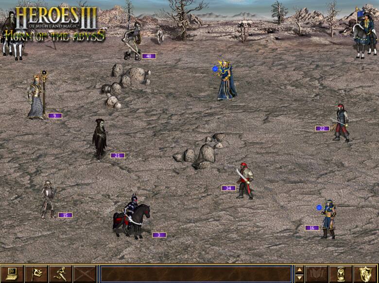 Na ekranie walki kontrolujemy swoje jednostki podczas starć z przeciwnikiem bądź grupami na mapie.
