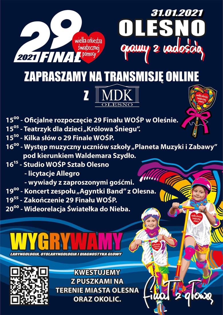 Program 29. finału WOŚP w Oleśnie