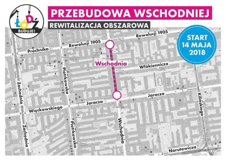 Zmiany organizacji ruchu w Łodzi. Ulica Wschodnia zostanie zamknięta dla ruchu, ale ma być lepszy przejazd przez skrzyżowanie marszałków