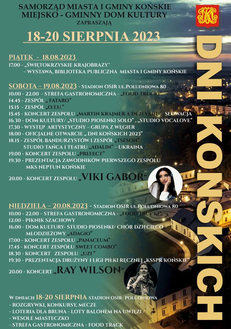Dni Końskich od 18 do 20 sierpnia. Będą imprezy sportowe i koncerty, gwiazdami Viki Gabor i Ray Wilson. Zobaczcie szczegóły