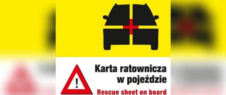 Apel do kierowców: Karta ratownicza w pojeździe