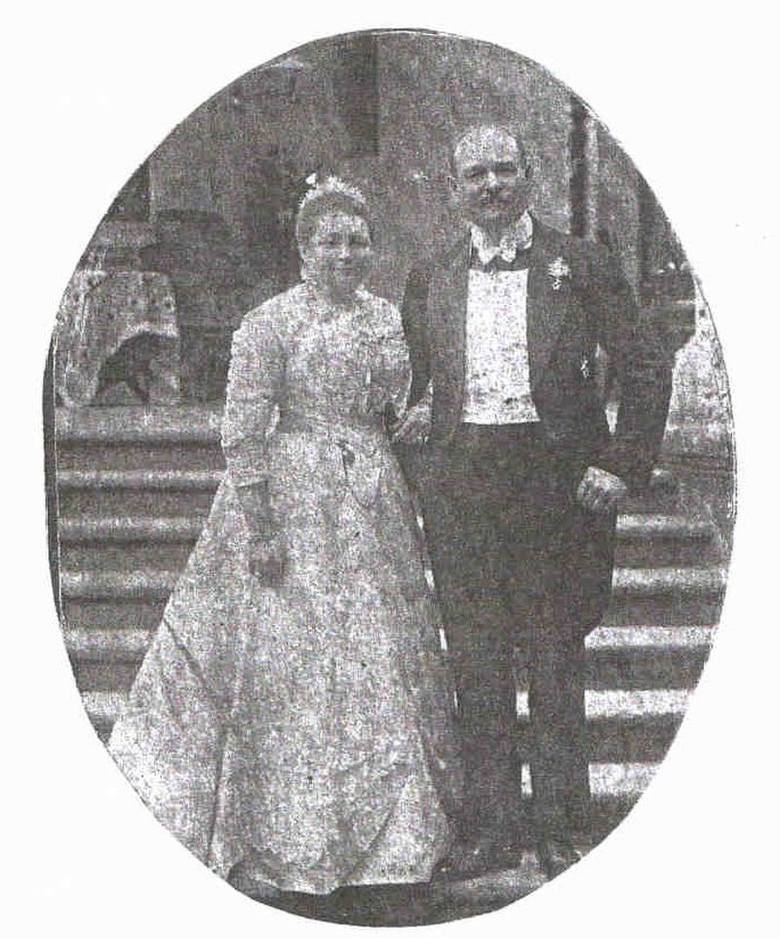 Feliks Bernard Erdmann II z żoną Heleną Augustą Bertą von Sprenger podczas srebrnych godów na Świerczu.
