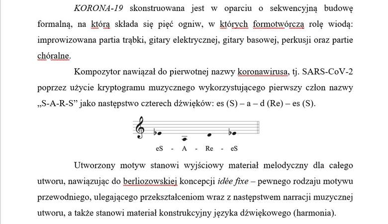 „KORONA-19 - szkic na orkiestrę, chór i taśmę" - sesja nagraniowa w studiu i koncerty w Filharmonii Częstochowskiej.
