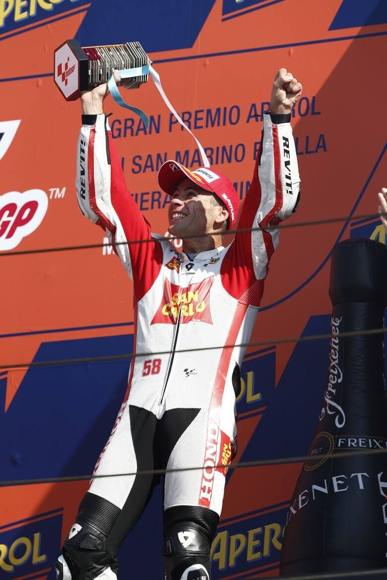 Alvaro Bautista na podium, Fot: Honda