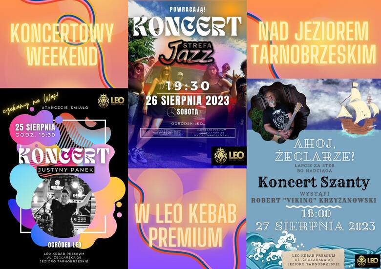 Weekend nad Jeziorem Tarnobrzeskim. Koncerty w Leo Kebab Premium, imprezy taneczne w Kama Park - sprawdź szczegóły