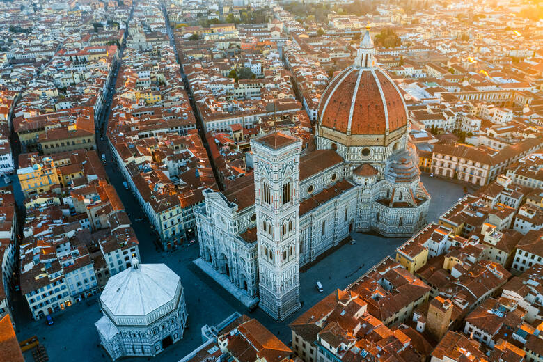 Katedra we Florencji z lotu ptaka