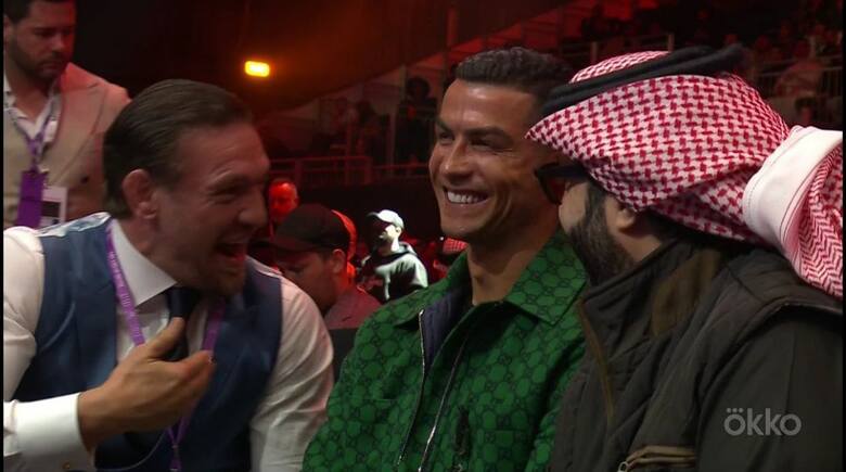 Conor McGregor i Cristiano Ronaldo podczas wieczoru bokserskiego „Dzień Sądu Ostatecznego” w Rojadzie