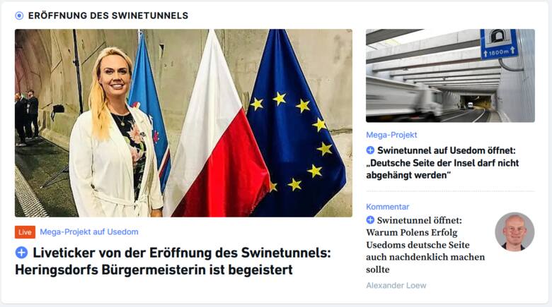 Niemiecka prasa o polskim tunelu