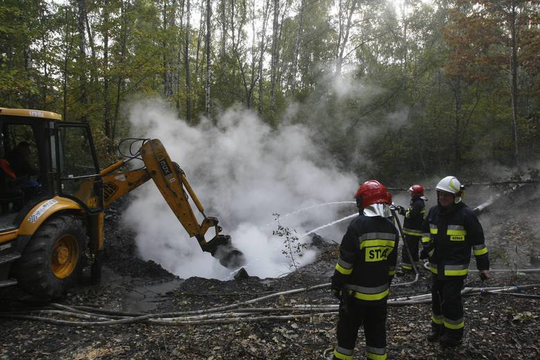 Tajemniczy pożar w Katowicach na Załęskiej Hałdzie