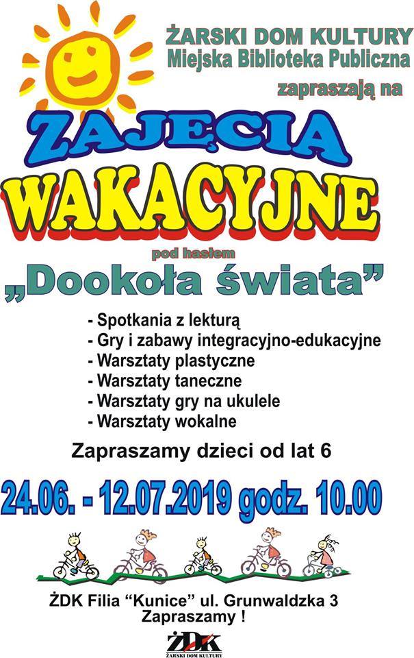 Zajęcia wakacyjne w filii ŻDK Kunice w Żarach.