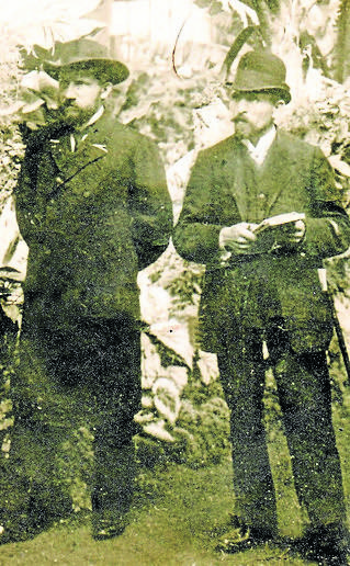 Władysław Bagiński z pierwszą żoną Anną, z którą ożenił się w marcu 1920 roku i miał dwoje dzieci: syna Zbyszka i córkę Barbarę