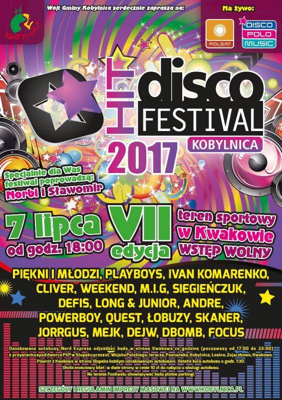 Disco Hit Festival Kobylnica 2017. Sprawdź, jakie zespoły wystąpią.