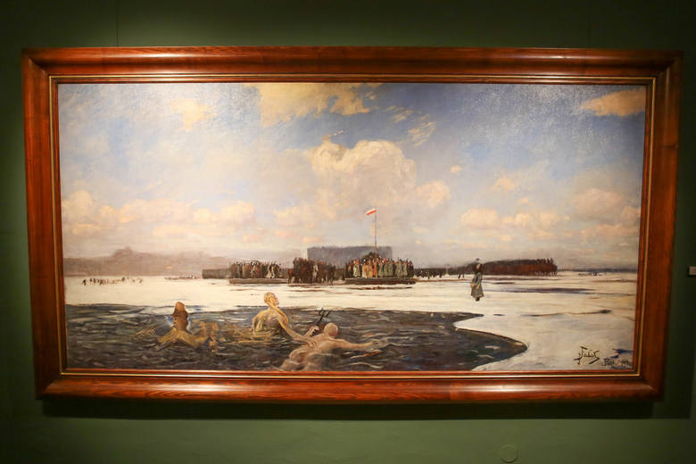 Obraz "Zaślubiny z morzem" za ponad 100 tys. zł trafił do Muzeum Morskiego w Gdańsku [WIDEO,ZDJĘCIA]