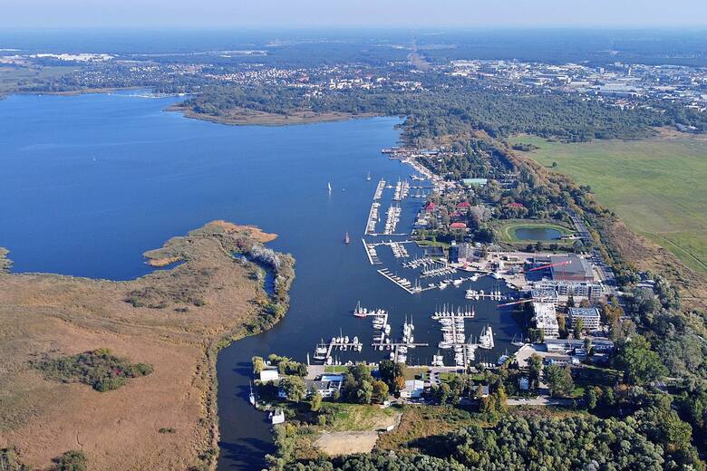 Widok na Jezioro Dąbie w Szczecinie