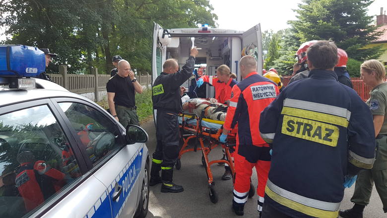 Katastrofa lotnicza w Łodzi. Ciężko ranny pilot po tym, jak spadła cesna