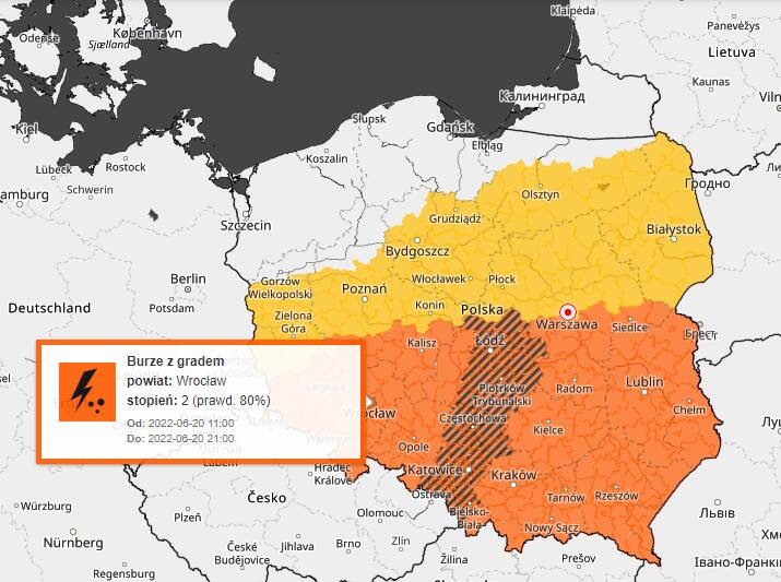 Uwaga, burza! Ostrzeżenie meteo dla Wrocławia i Dolnego Śląska [GDZIE JEST BURZA]