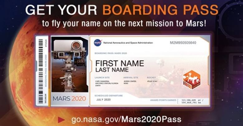 Wyślij swoje imię na Marsa! Niezwykła gratka nie tylko dla fanów Kosmosu! NASA zachęca ludzi do przesyłania swoich imion i nazwisk. Dane te trafią na
