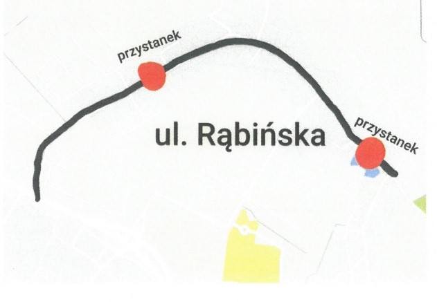 Radny Dobromir Szymański zaproponował, aby jeden z przystanków zlokalizować przy ulicy Zielnej, a drugi - w okolicach ulic Rąbińska/Wierzbińskiego.