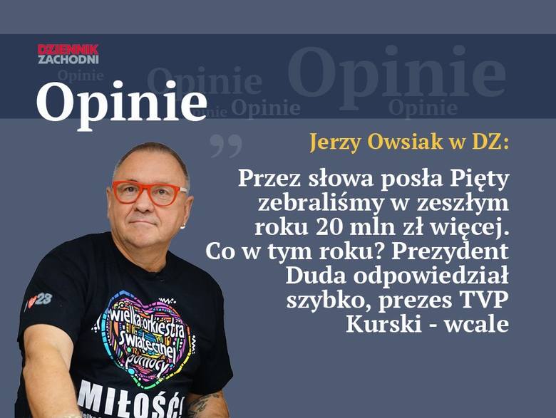 Jerzy Owsiak przed 25. finałem WOŚP: Poseł Pięta bardzo nam pomógł. Jego słowa były warte 20 mln zł