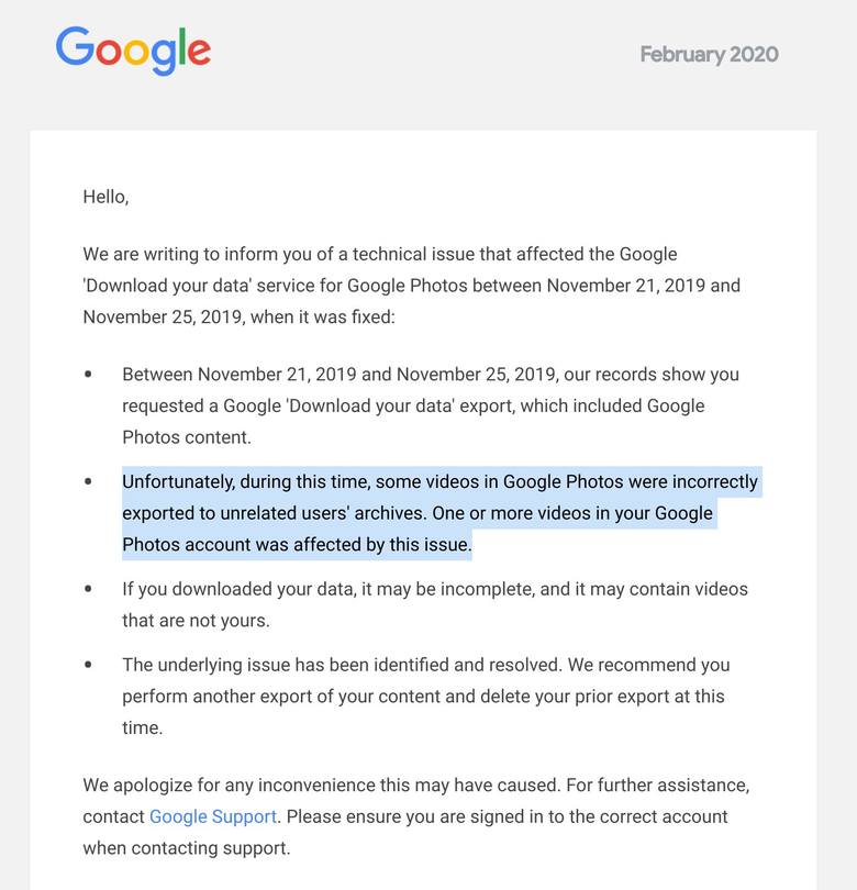 Informacja od Google o występującym problemie pojawiła się w lutym 2020 roku, czyli ok. trzy miesiące po zidentyfikowaniu błędy.