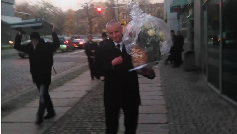 Piotr Babiarz po dzisiejszym głosowaniu, na którym został wybrany przewodniczącym PiS we Wrocławiu