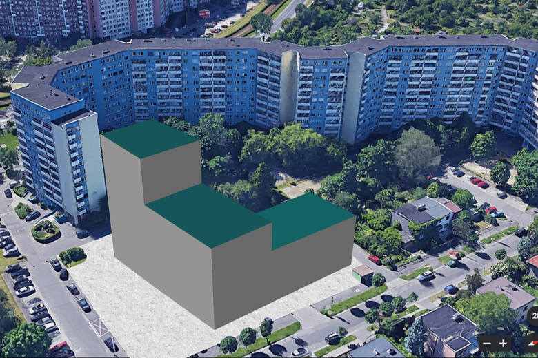 Firma Rafin chce w miejscu ośrodka zdrowia wybudować kaskadowy apartamentowiec o wysokości 33 metrów.