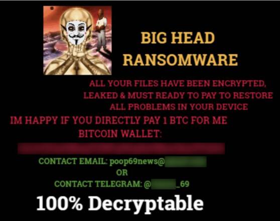 Tapeta pulpitu żądająca okupu w ataku ransomware