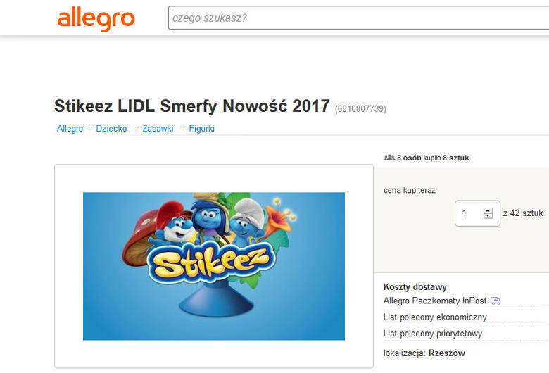 Smerfy Stikeez Z Lidla Na Allegro Za Ile Można Kupić Komplet