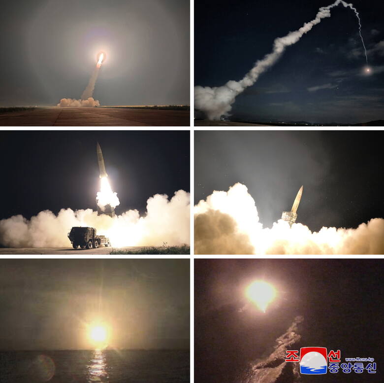 Korea Północna wystrzeliła dwie rakiety balistyczne symulując w ten sposób atak nuklearny.