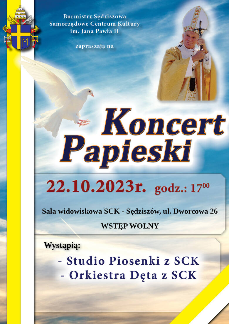 Koncert Papieski w Sędziszowie. Muzyką oddadzą hołd Janowi Pawłowi II