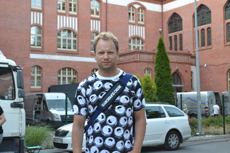 Maciej Stuhr w Kwidzynie na planie "Belfra"
