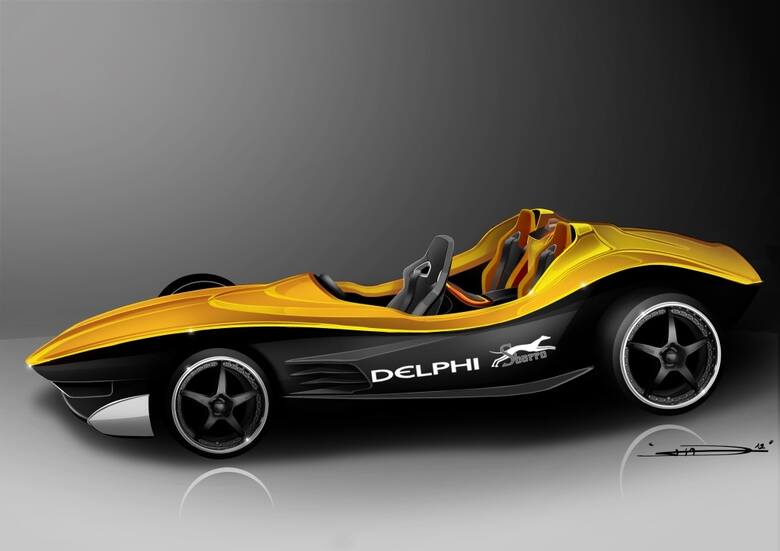 Koncepcyjny samochód F1for3, naszpikowany elektroniką Delphi., Fot: Delphi