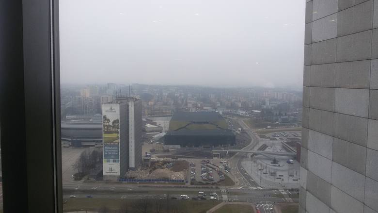 Widok z 27. piętra Altusa, styczeń 2015