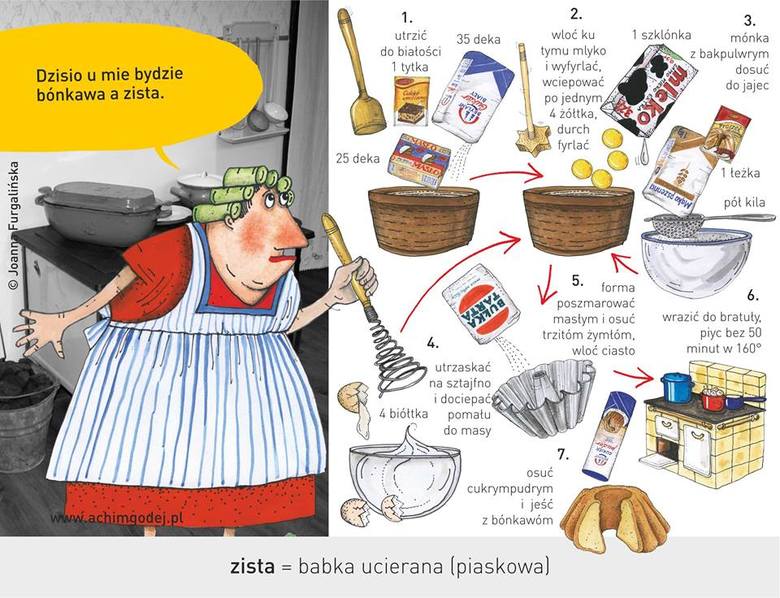 Ślónsko kuchnia dla Hanysów i Goroli - ilustracje Joanny Furgalińskiej