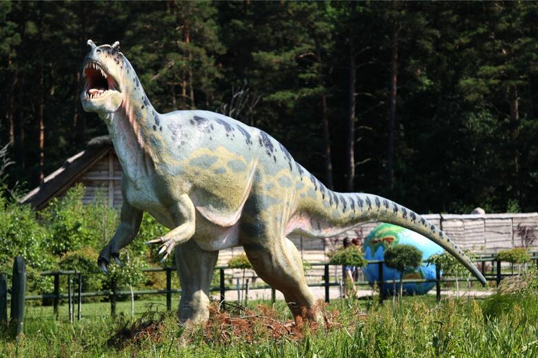 W Łebie spotkać można nie tylko tłumy turystów, ale też naturalnej wielkości dinozaury. Wprawdzie sztuczne, ale dzieci i tak za nimi przepadają.
