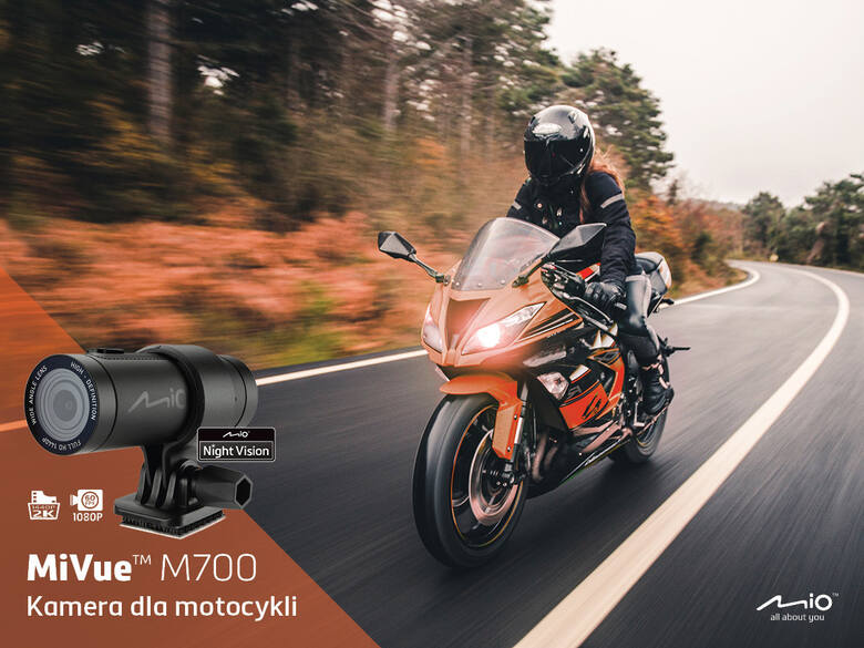 Kamera przednia Mio MiVue M700 to najnowsza propozycja, która dzięki rejestracji w systemie 2K i 60 kl./s ma zagwarantować wysoką jakość nagrań z przejazdu